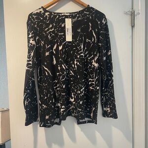 Yelete black and white blouse